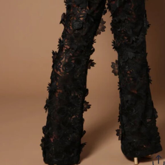 Fashion Nova Denise Embroidered Pants NWT Size 2X - Picture 1 of 6